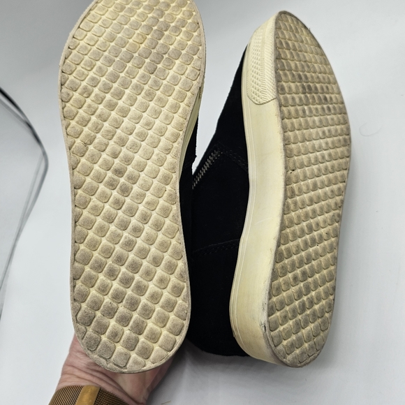 Steve Madden Black Suede Wedgie Platform Ankle Sneakers - Picture 11 of 13